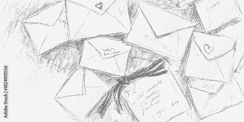 Background with letters, worn with subtle grain, grit and speckled dust, evoking a vintage paper feel with aged print marks.