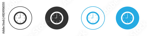 Time clock icons logo vector EPS 10, flat vector illustrations