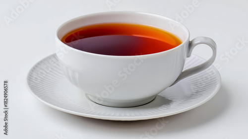 Wallpaper Mural A white cup of tea on a white saucer Torontodigital.ca