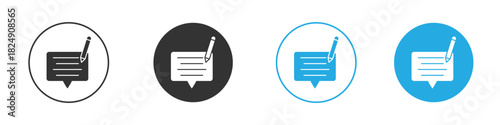 Write comment icons logo vector EPS 10, flat vector illustrations