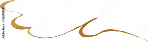 A flowing golden ribbon with soft curves and shimmering accents stretches horizontally, creating an elegant decorative divider.