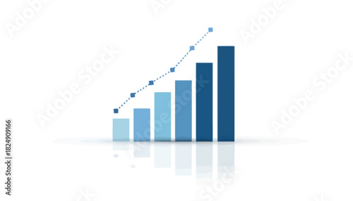 Visual representation of growth A graphical depiction of financial progress and upward movement