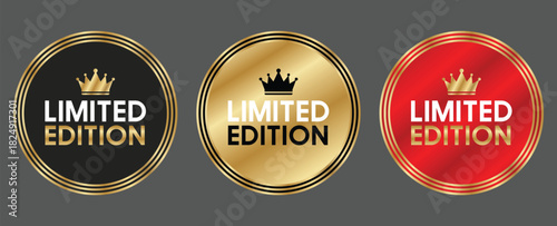 Limited Edition Gold Badge Vector