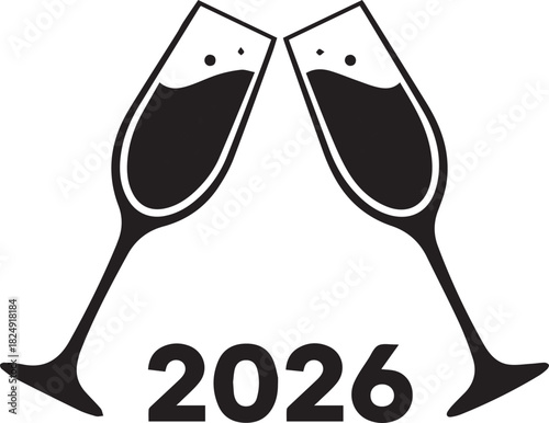 Champagne glasses clinking