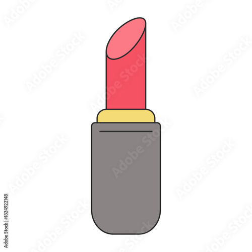 口紅、リップ、化粧品、高級品、ブランド品のイラスト、メイク（カラー）