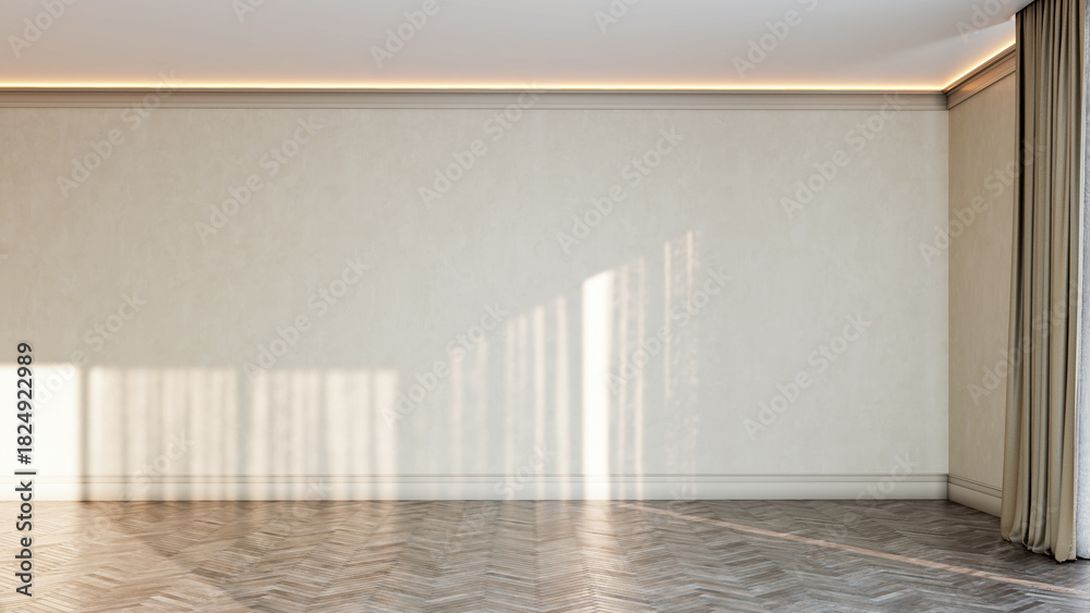 Naklejka premium Large luxury modern bright interiors Living room mockup illustration 3D rendering image