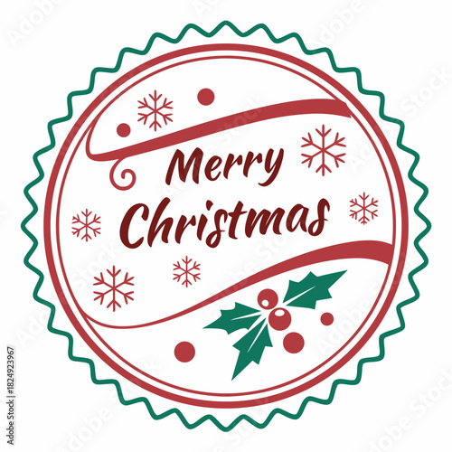 vertical Christmas greeting card banner in paper cut style with tree, candy cane, light bulb, ribbon, snow, star, copy space, decoration, typography and festive holiday background template 