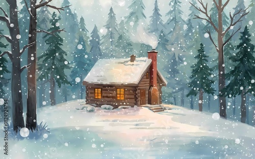 house in the snow