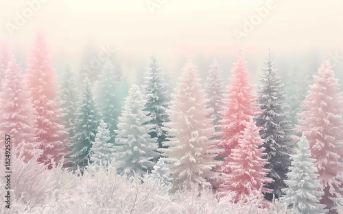 christmas tree with snow