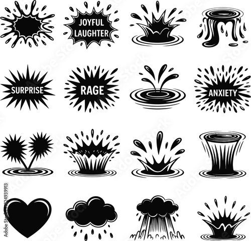 Emotional Splashes and Comic Speech Bubbles