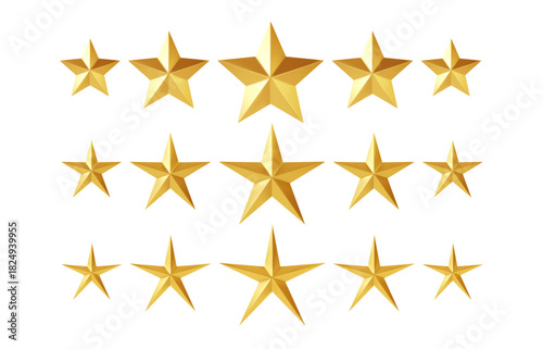 Fifteen Golden Stars In A Grid For Awards And Praise Bright Star Quality Elegant Display