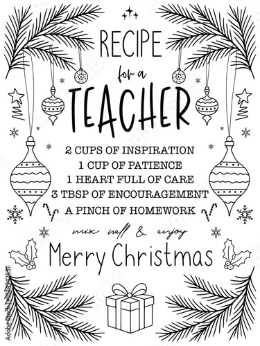 Christmas Cutting Board recipe for teacher appreciation design celebrating educators
