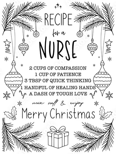 Christmas Cutting Board recipe for a nurse appreciation design
