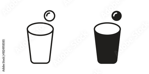 Beer pong icons in simple black style symbol sign for apps and website