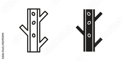 Blood vessel icons in simple black style symbol sign for apps and website