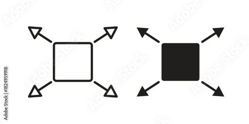 Capacity icons in simple black style symbol sign for apps and website
