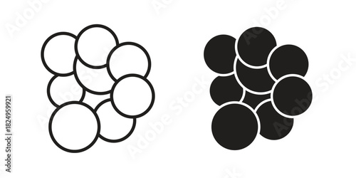 Cancer icons in simple black style symbol sign for apps and website