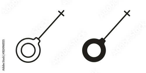 Car dipstick icons in simple black style symbol sign for apps and website