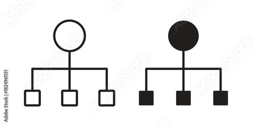 classification icons in simple black style symbol sign for apps and website