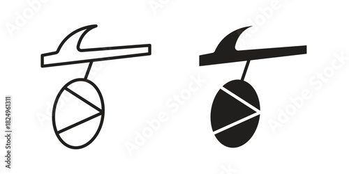 Cocoon icons in simple black style symbol sign for apps and website