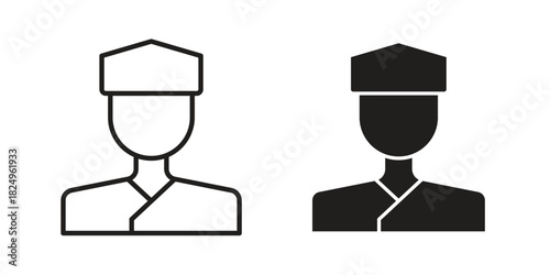 Concierge icons in simple black style symbol sign for apps and website