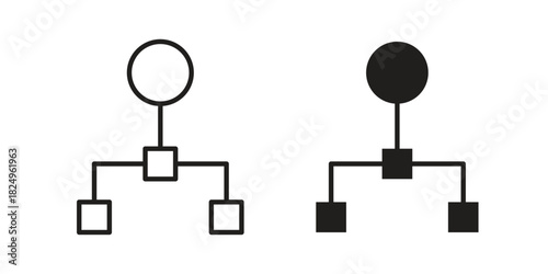 Consolidation icons in simple black style symbol sign for apps and website