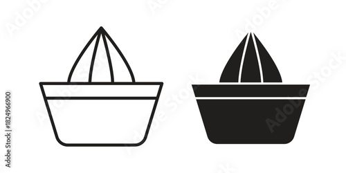 Hand Juicer icons in simple black style symbol sign for apps and website