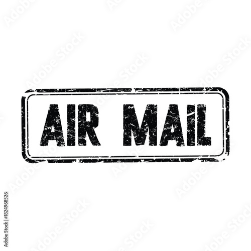 Grunge air mail rubber stamp design template vector