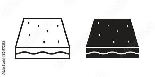 Mattress icons in simple black style symbol sign for apps and website