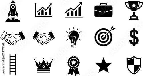 Vector art of business and success icons
