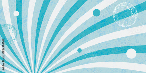 Background with abstract turquoise rays. Vector background.