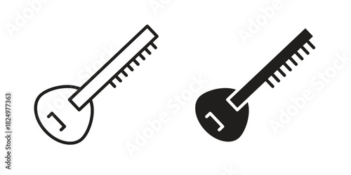Sitar icons in simple black style symbol sign for apps and website