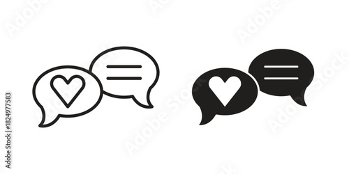 Social media icons in simple black style symbol sign for apps and website