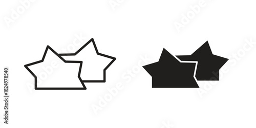 Stone icons in simple black style symbol sign for apps and website