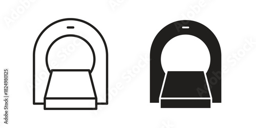 Tomography icons in simple black style symbol sign for apps and website