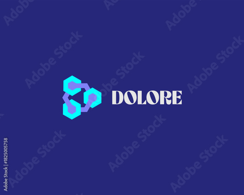 Abstract triangle logo from chain and gears. Universal transmission mechanism engine vector minimalistic logotype