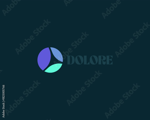 Abstract circle logo from abstract shapes. Creative planet satellite vector sign