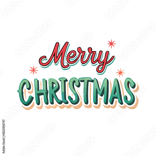 Merry Christmas text effects, Christmas retro style text effects