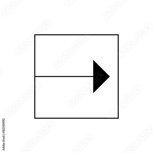 Schematic symbol of a directional control valve with two positions and one way flow indication shown