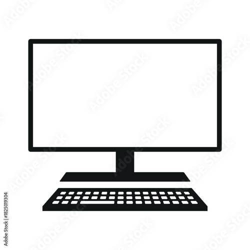 Desktop computer icon vector design template