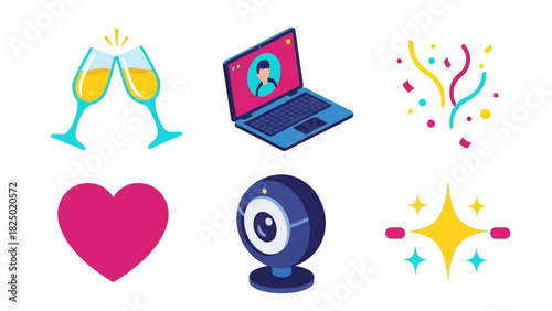 Diverse collection of monochrome line art icons depicting various handcrafted objects, tools, and materials essential for traditional arts and crafts, ideal for graphic design projects