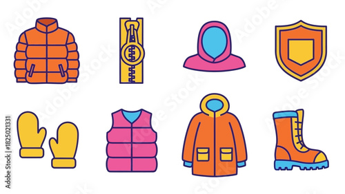 Diverse collection of monochrome line art icons depicting various handcrafted objects, tools, and materials essential for traditional arts and crafts, ideal for graphic design projects