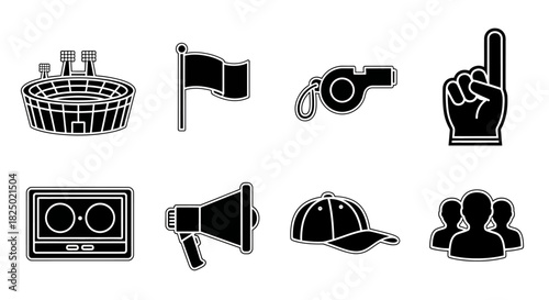 Diverse collection of monochrome line art icons depicting various handcrafted objects, tools, and materials essential for traditional arts and crafts, ideal for graphic design projects