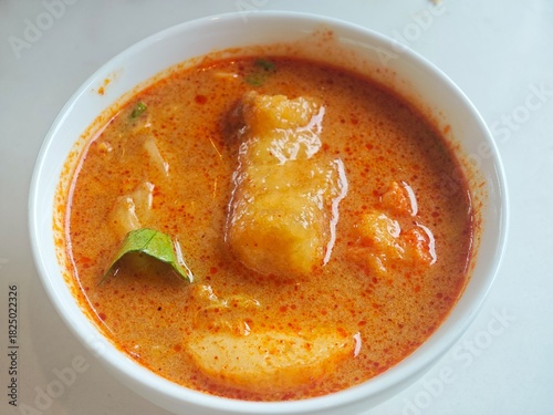 Fish curry soup 