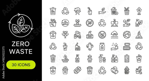 Zero Waste Icons A Comprehensive Collection of Eco-Friendly Symbols for Sustainable Living