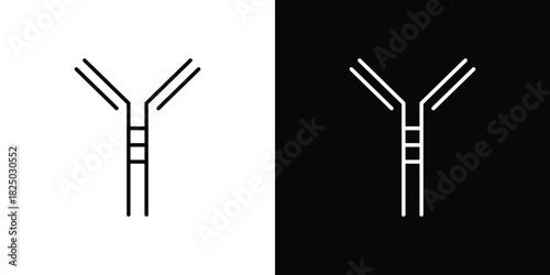 Antibody icons big set. A collection of simple black symbols