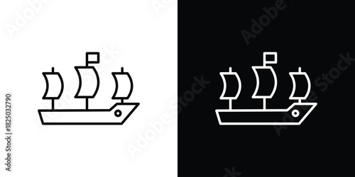 Caravel icons big set. A collection of simple black symbols