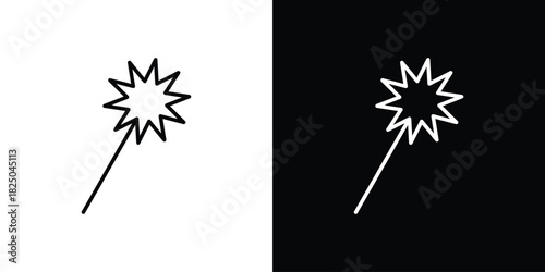 Laser beam icons big set. A collection of simple black symbols