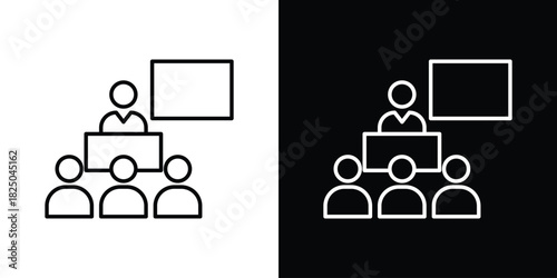 Lecture icons big set. A collection of simple black symbols