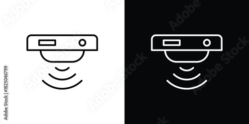 Motion sensor icons big set. A collection of simple black symbols